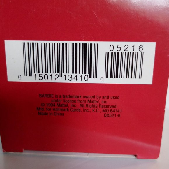 Hallmark Keepsake Ornament BARBIE Collectors Series 1994 QX5216 In box Gold - Picture 8 of 8